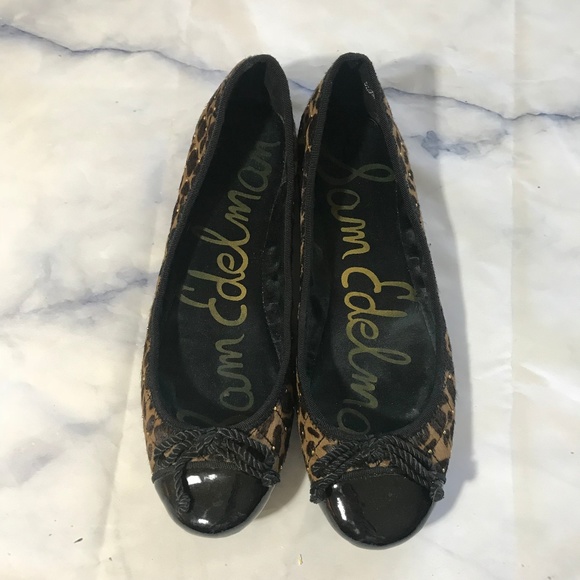 Sam Edelman Calypso Leopard Print Bow Ballet Flats - Picture 2 of 6